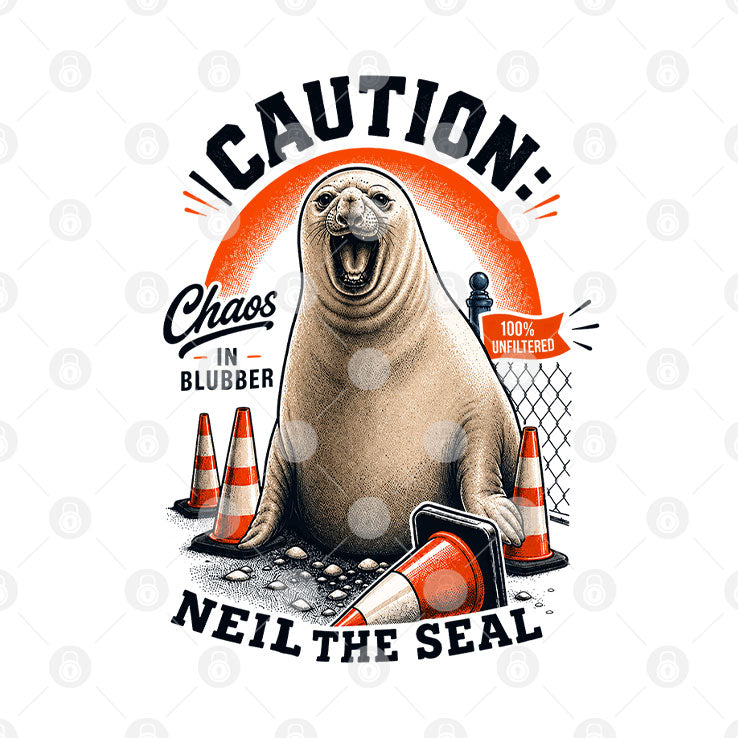 Caution Neil The Seal T Shirt