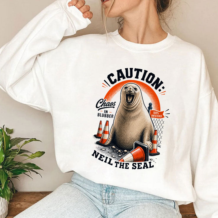 Caution Neil The Seal T Shirt
