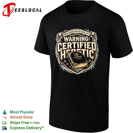 Certified Heretic World Domination and Green Jell-o the Book of Mormon shirt