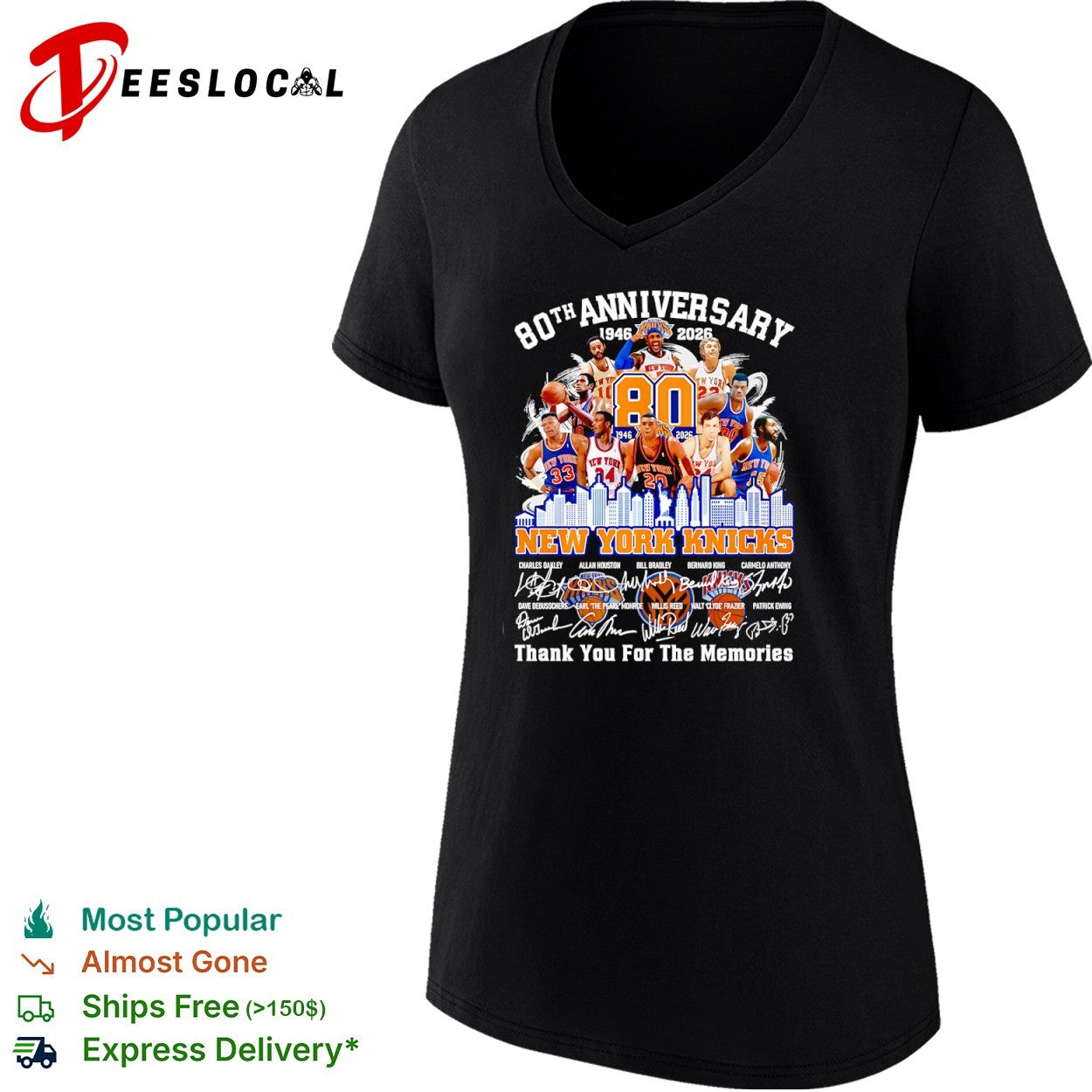 Charles Oakley Allan Houston Bill Bradley Bernard King Carmelo Anthony New York Knicks shirt