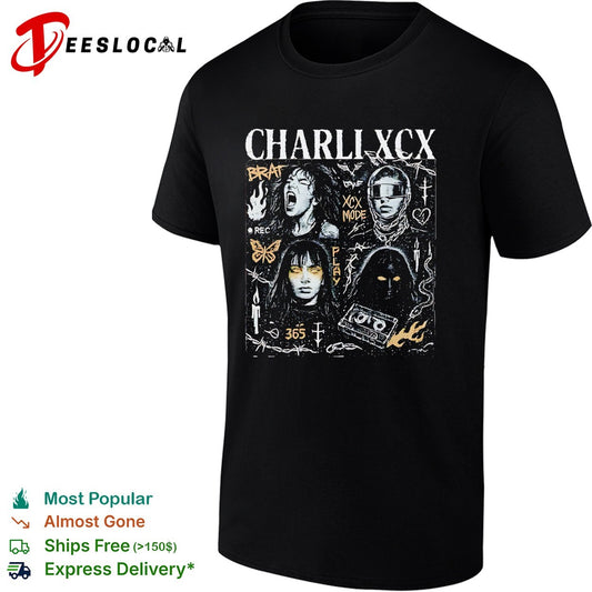 Charli XCX Brat album collage portrait shirt