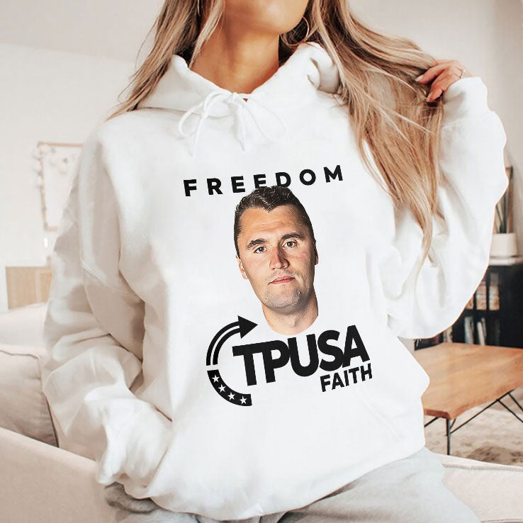 Charlie Kirk Freedom TPUSA Faith T Shirt
