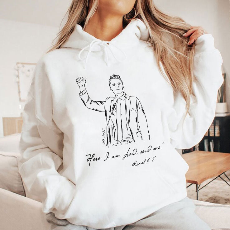 Charlie Kirk Here I am Lord Send Me Isaiah 6:8 T Shirt