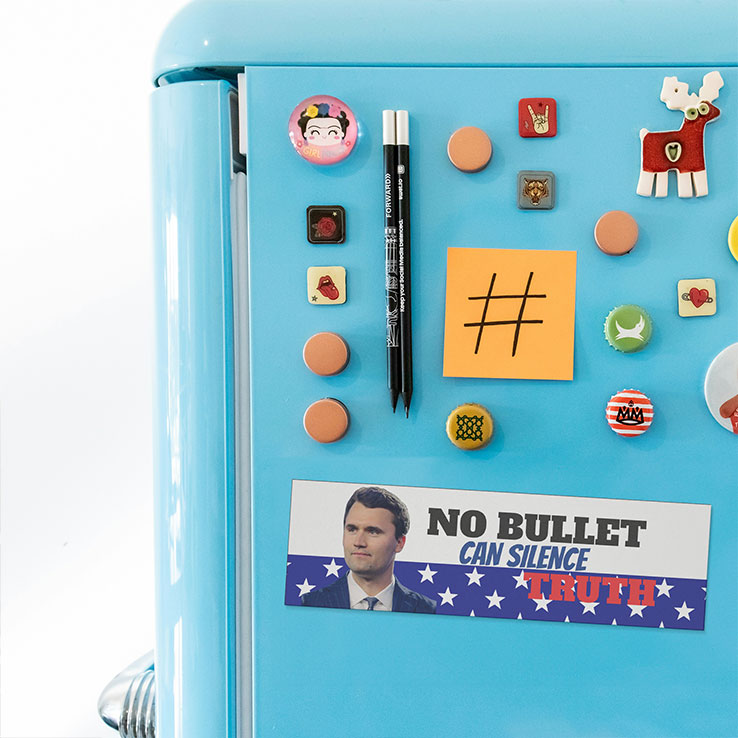 Charlie Kirk No Bullet Can Silence Truth Car Magnet