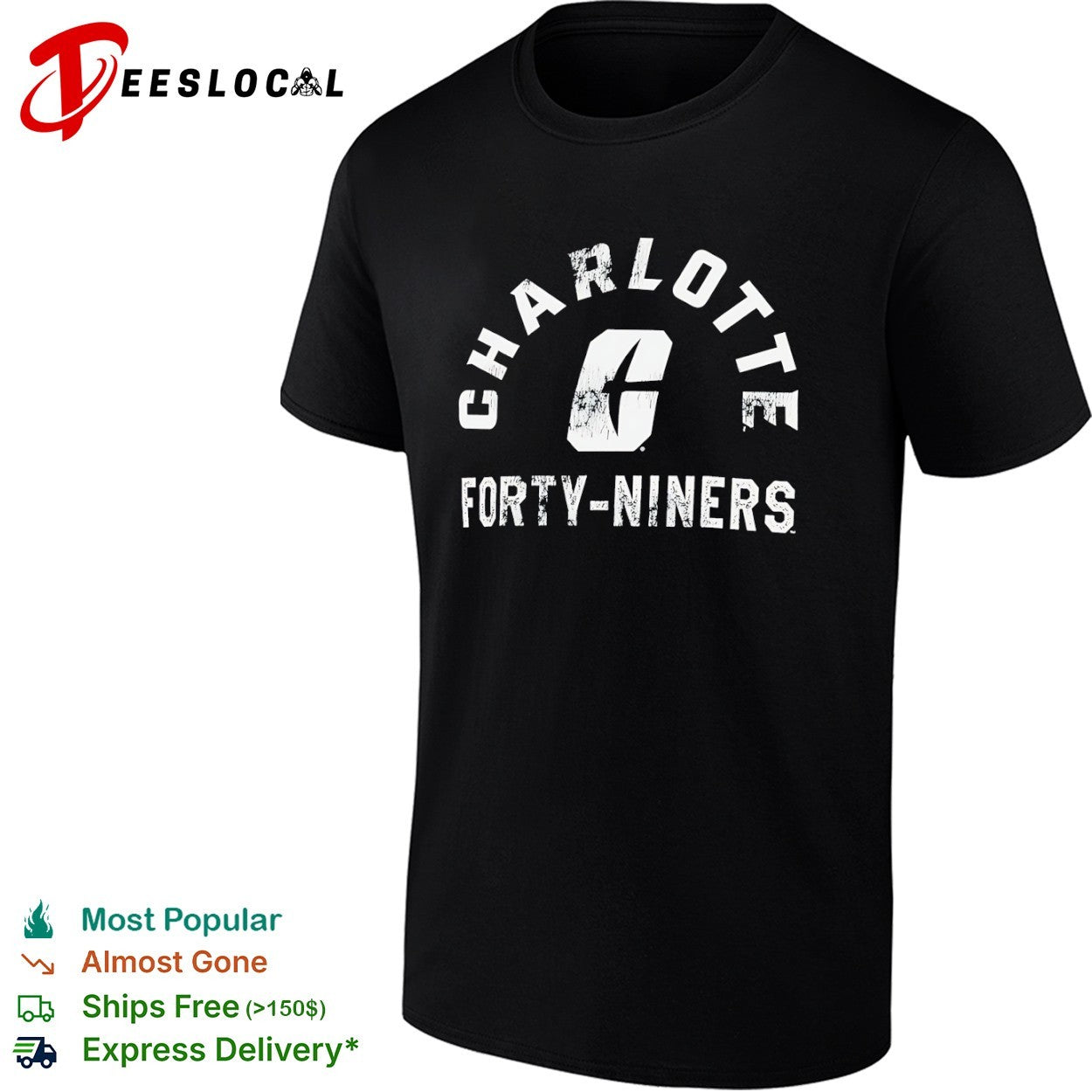 Charlotte Forty Niners logo shirt
