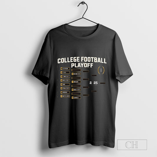 Chasing The Championship College Football Playoff Bracket 2024 2025 National Championship - clothing by TeeHivey.com