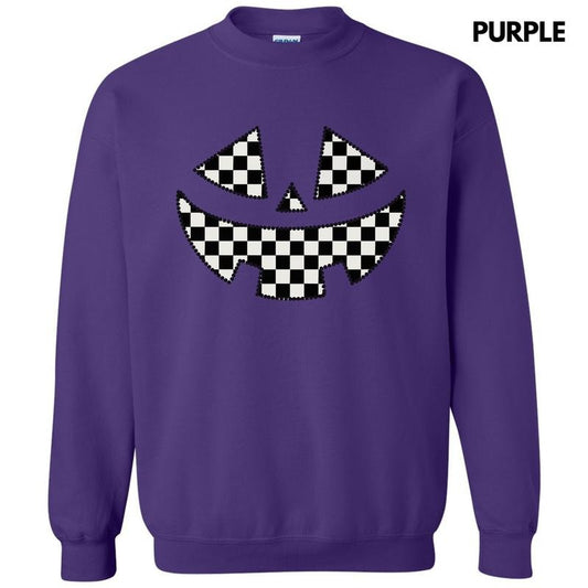 Checker Jack O Lantern Face Sweatshirt 'NLB'