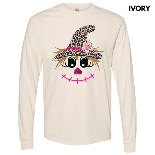 Cheetah Scarecrow Face Long Sleeve Comfort Colors T-Shirt 'NLB'