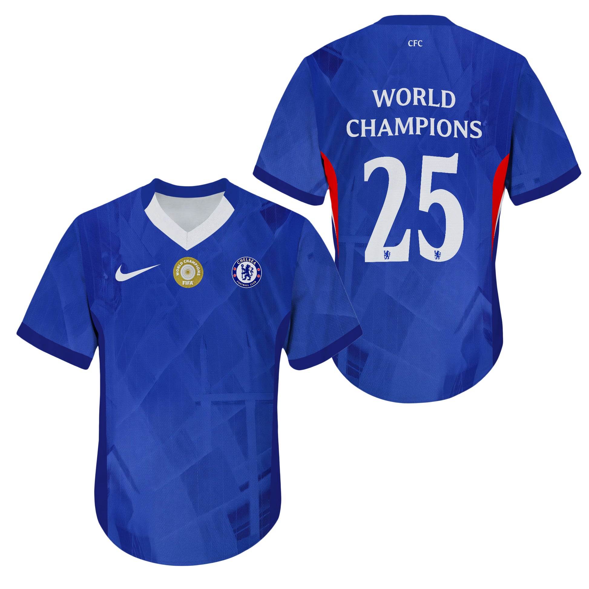 Chelsea 2025 FIFA Club World Cup Champions Men V-neck Jersey