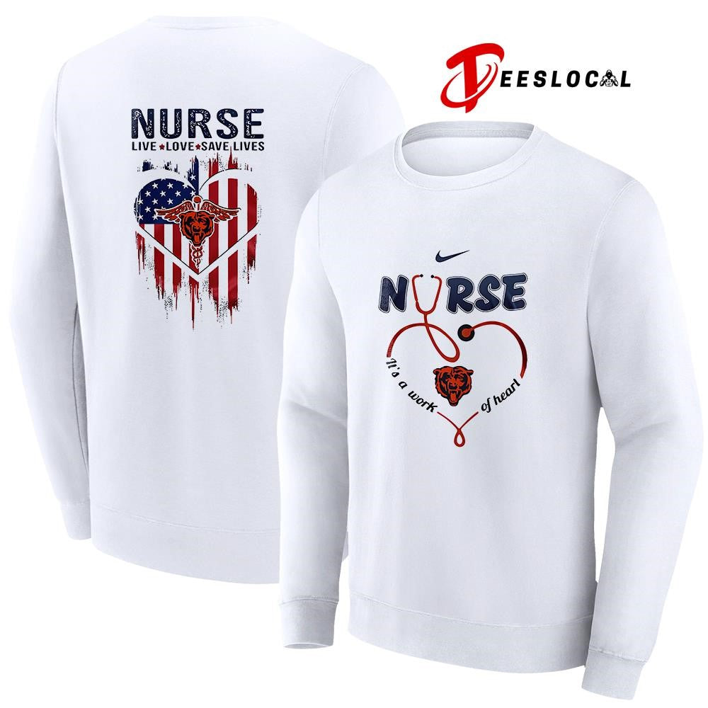 Chicago Bears x Army nurse it’s a work of heart shirt