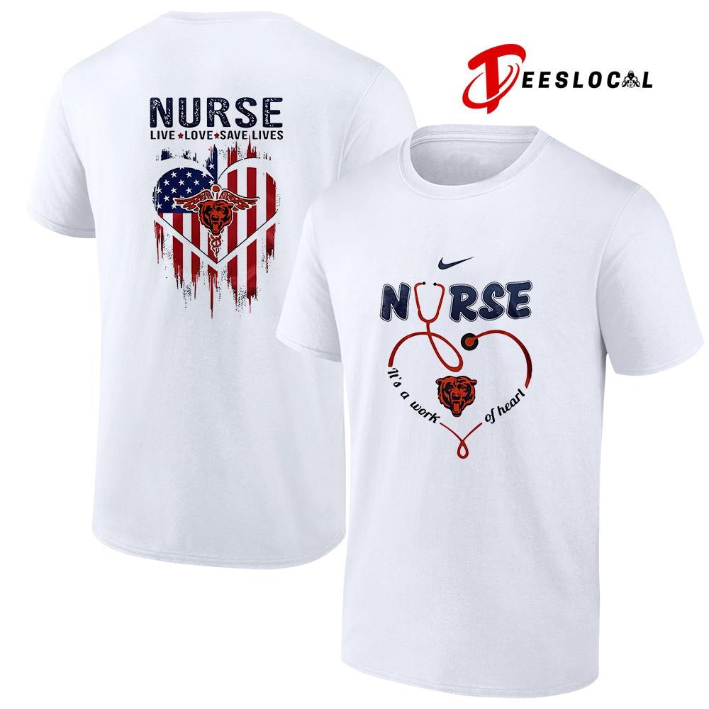 Chicago Bears x Army nurse it’s a work of heart shirt