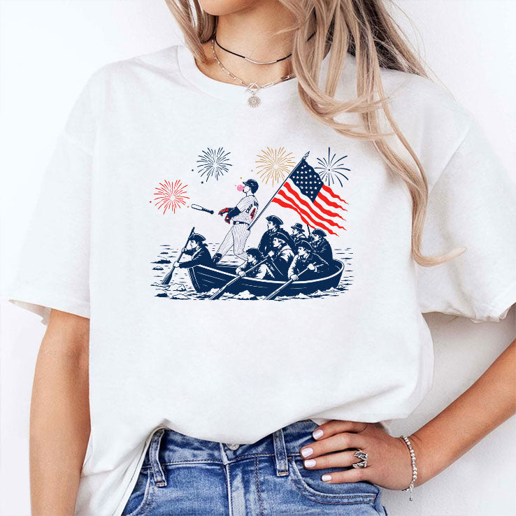 Chicago Cubs PCA Crossing The Delaware 4th Of July T Shirt