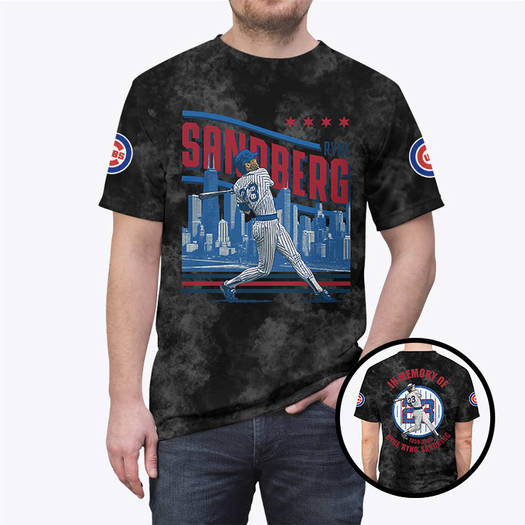Chicago Cubs Ryne Ryno Sandberg In Memory Of 23 All-Over Print T Shirt