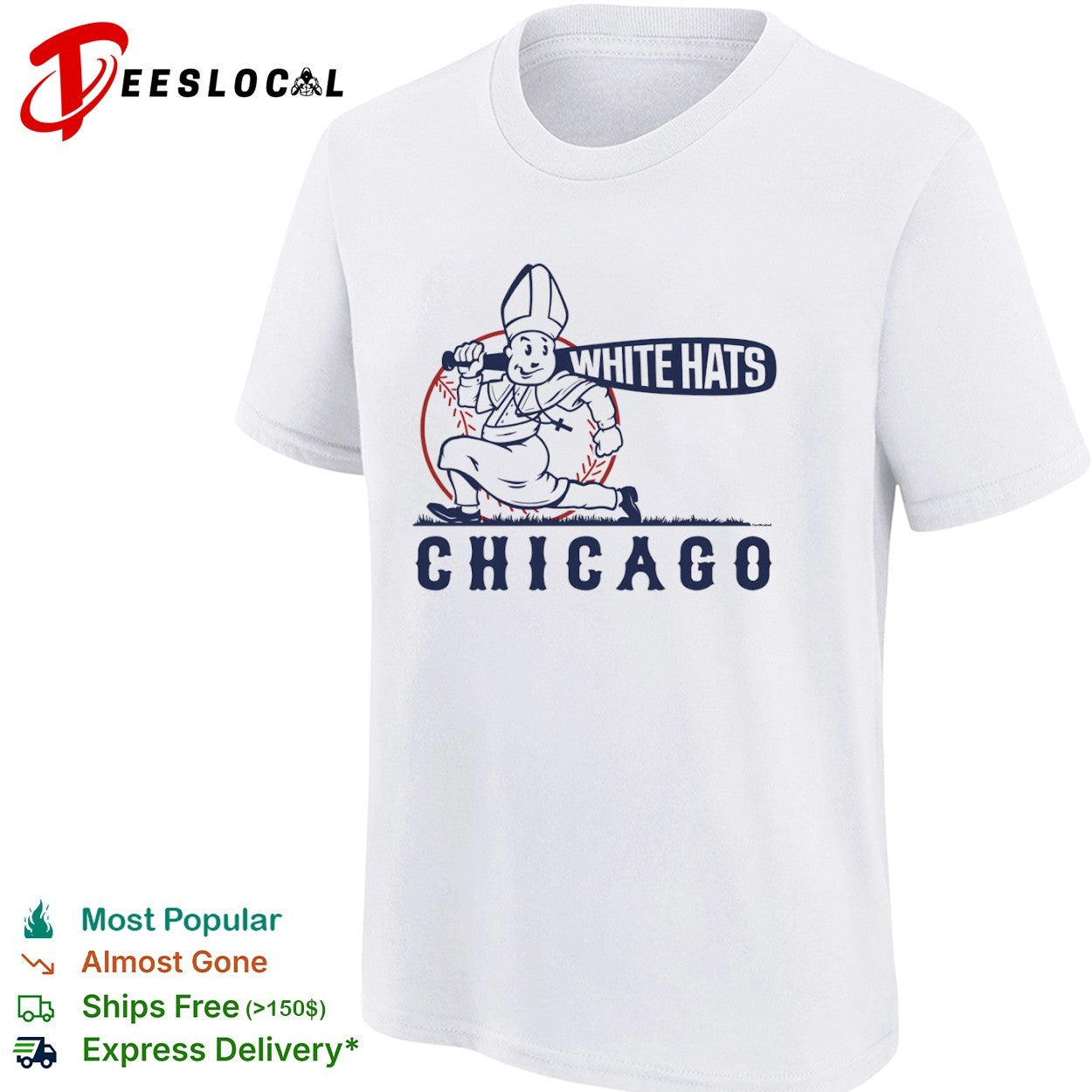 Chicago White Hats Baseball parody shirt