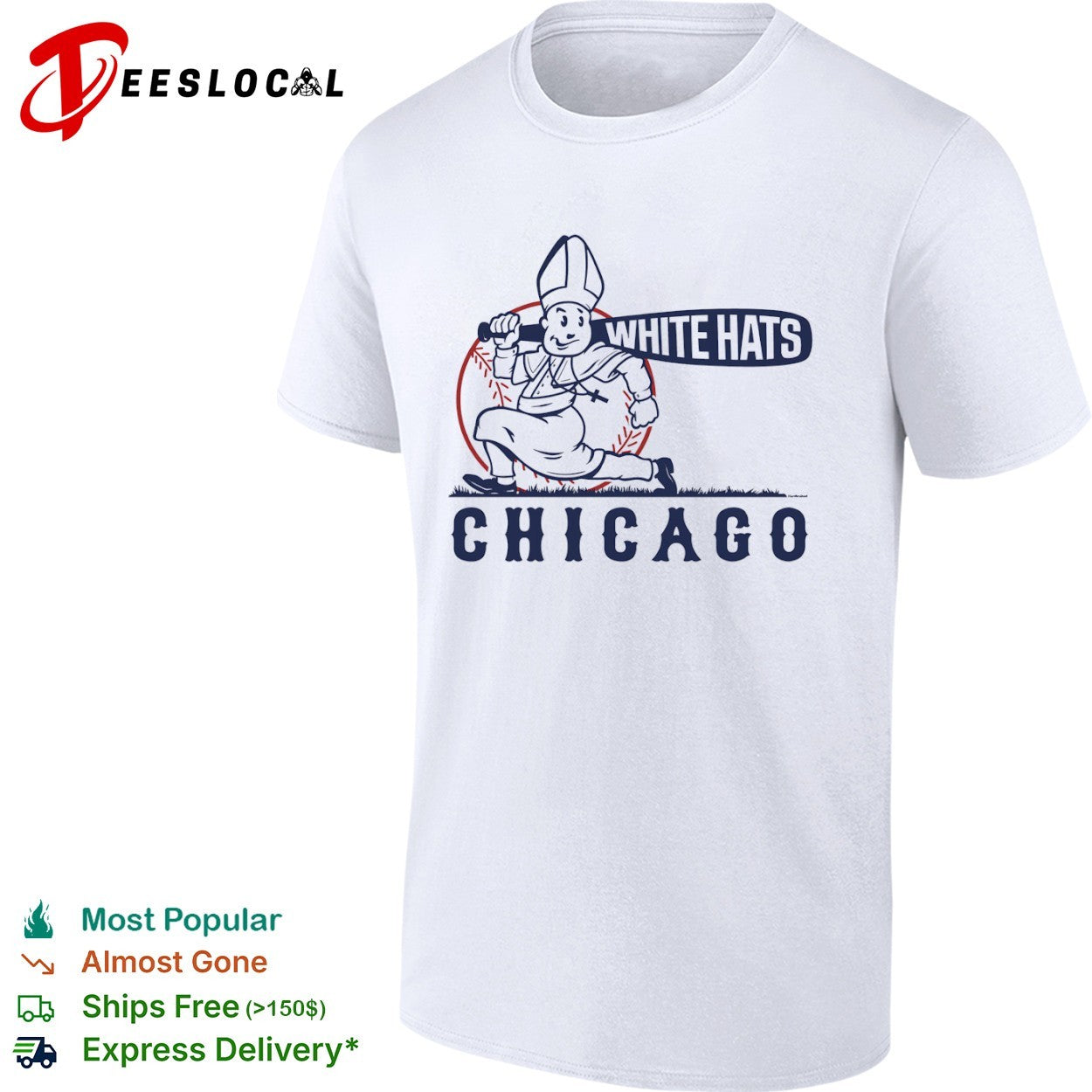 Chicago White Hats Baseball parody shirt
