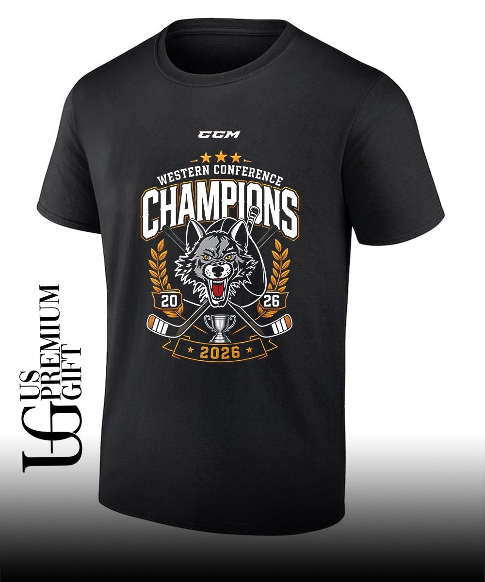 Chicago Wolves Western Conference Champions 2026 CCM hockey shirt