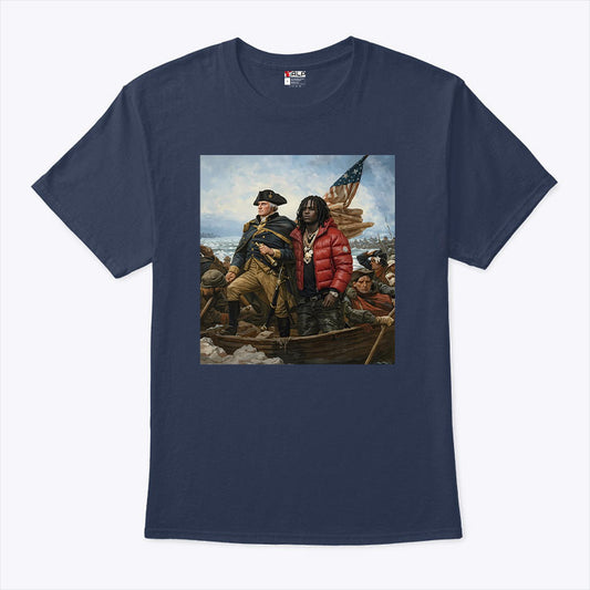 Chief Keef Crossing The Delaware George Washington Parody Shirt