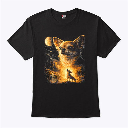 Chihuahua Howling To The Moon T Shirt
