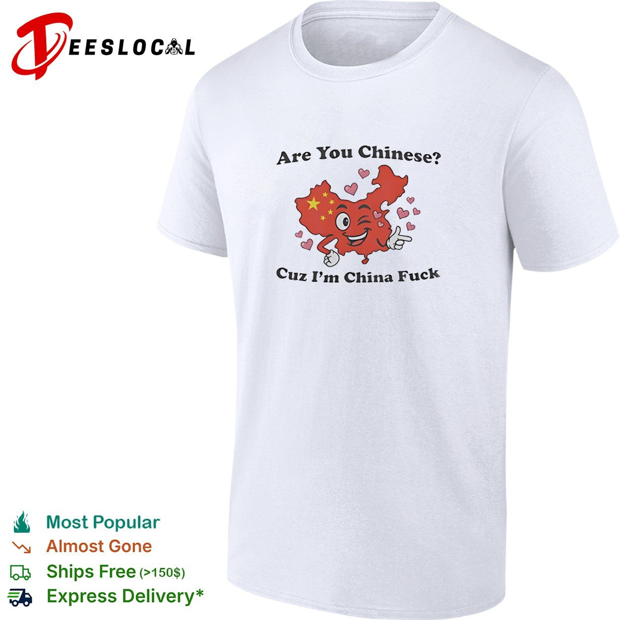 China map character are you Chinese cuz I’m China fuck shirt