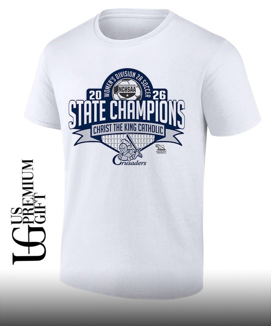 Christ The King Catholic NCHSAA Women’s 2A Soccer State Champions 2026 shirt