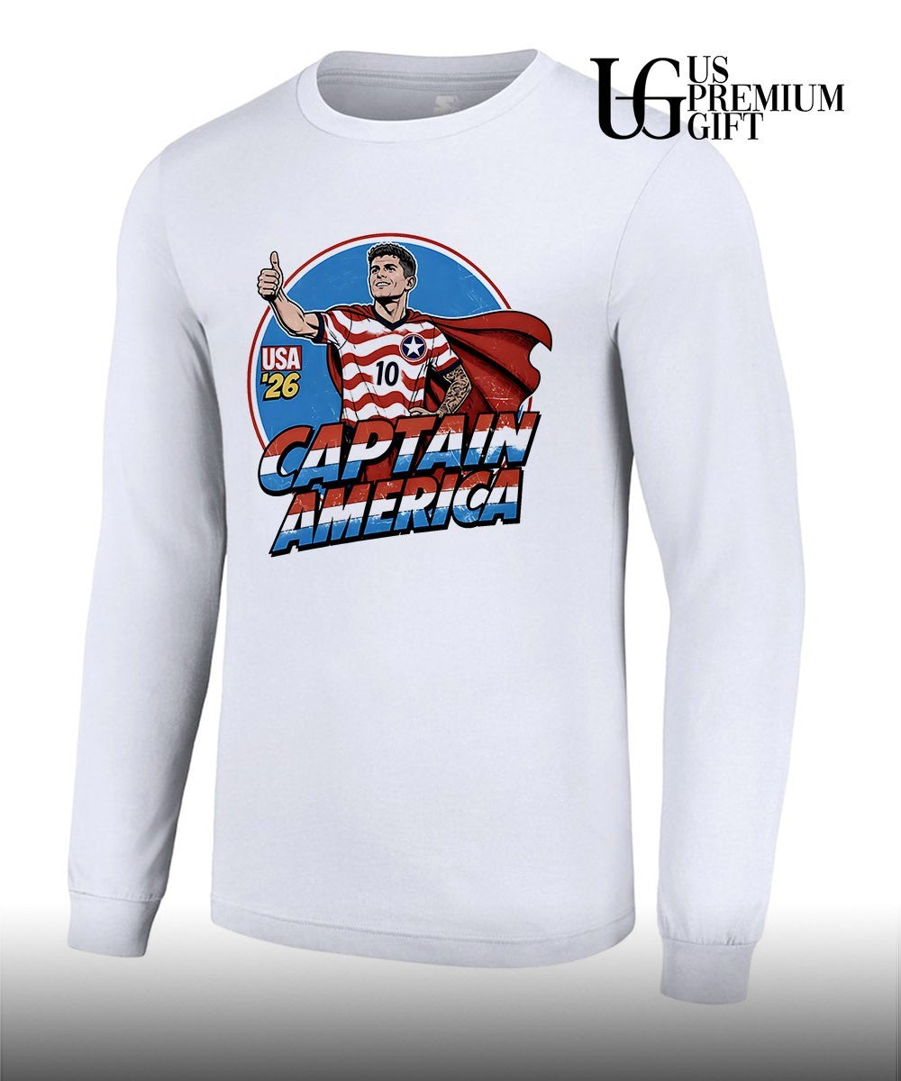 Christian Pulisic USA 26 Soccer Captain America shirt