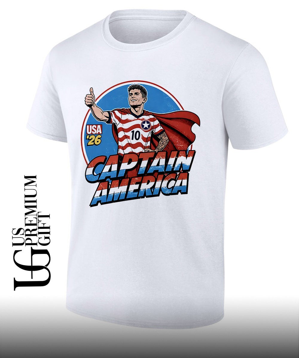 Christian Pulisic USA 26 Soccer Captain America shirt