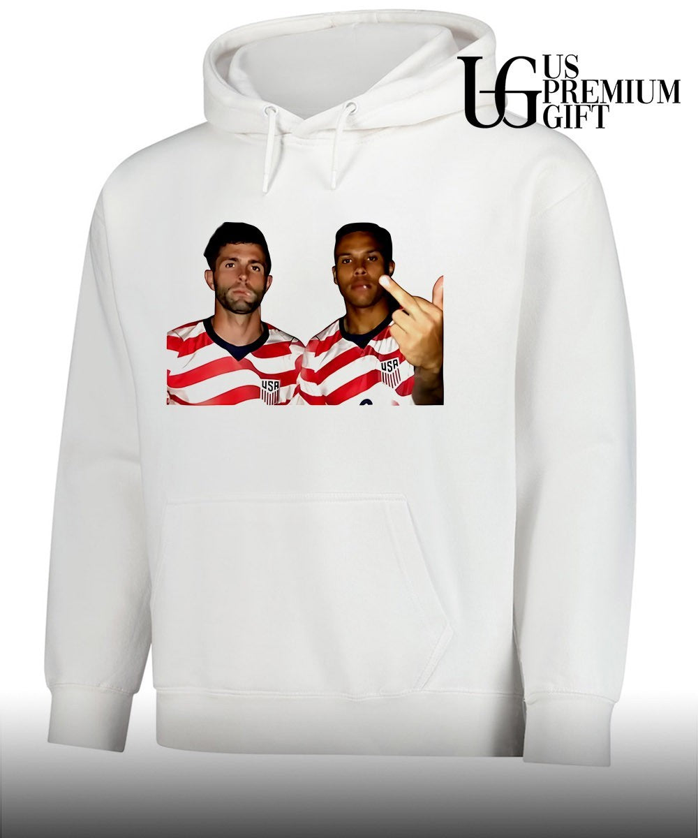 Christian Pulisic and Weston McKennie USA Soccer middle finger shirt