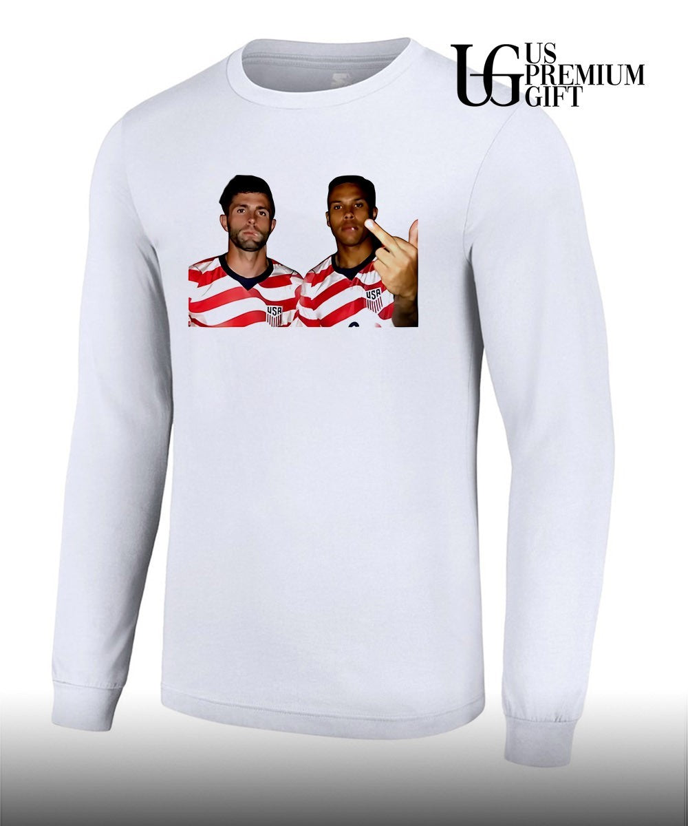 Christian Pulisic and Weston McKennie USA Soccer middle finger shirt