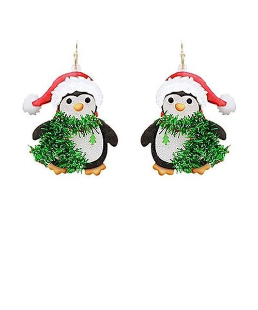 Christmas Penguin Earrings