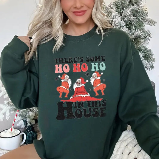 Christmas Sweatshirt, Santa Sweatshirt, Cute Santa Sweatshirt, Holiday Sweater, Christmas Sweater, Santa Crewneck, Santa Shirts, Ho Ho Ho T Shirt