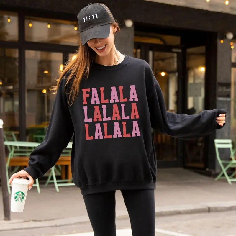 Christmas Sweatshirt, Women's Holiday Shirt, Men's Holiday Shirt, Red & Green Holiday Sweatshirt, Fun Christmas Shirt, Fa La La La La shirt