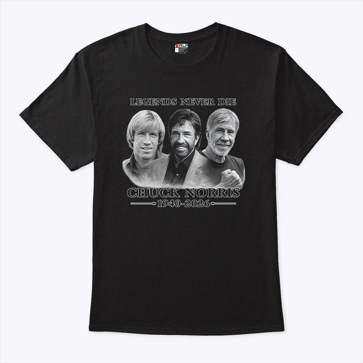 Chuck Norris Legends Never Die 1940-2026 Shirt
