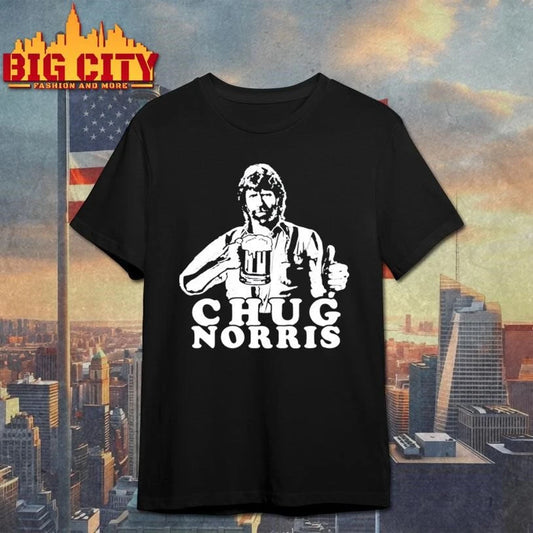 Chug Norris Shirt Cool Drinking Beer Graphic Shirt