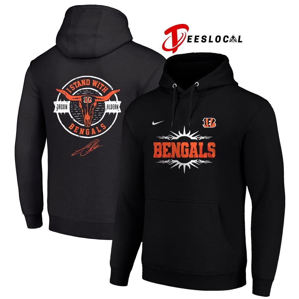 Cincinnati Bengals x Jason Aldean I stand signature logo shirt