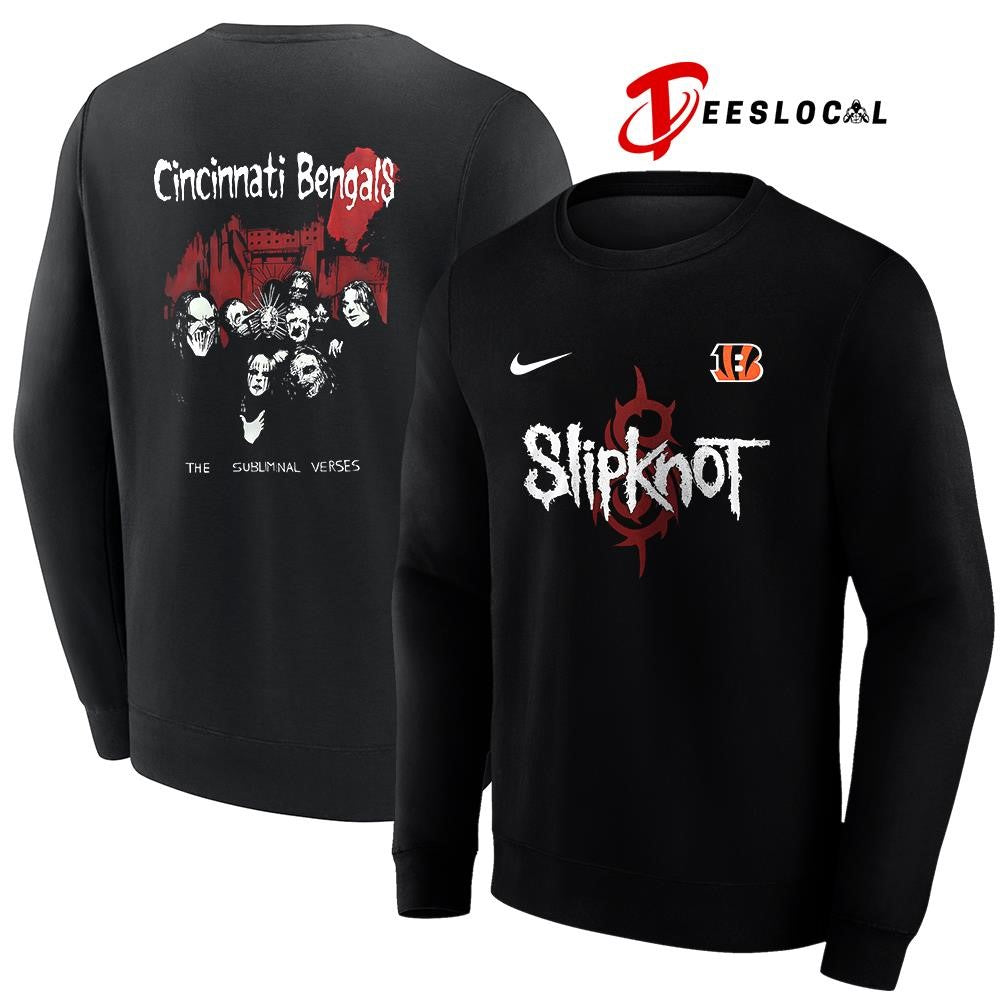 Cincinnati Bengals x Slipknot the sublimnal verses graphic shirt