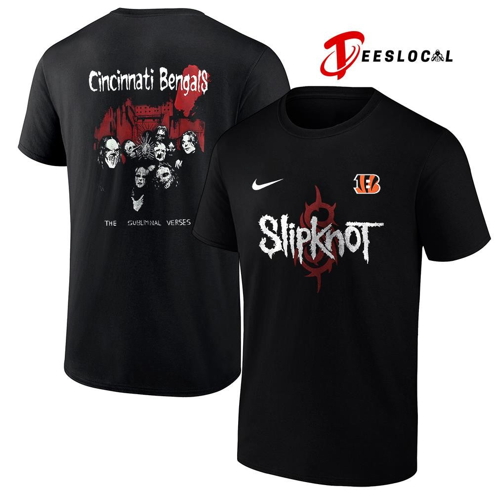 Cincinnati Bengals x Slipknot the sublimnal verses graphic shirt