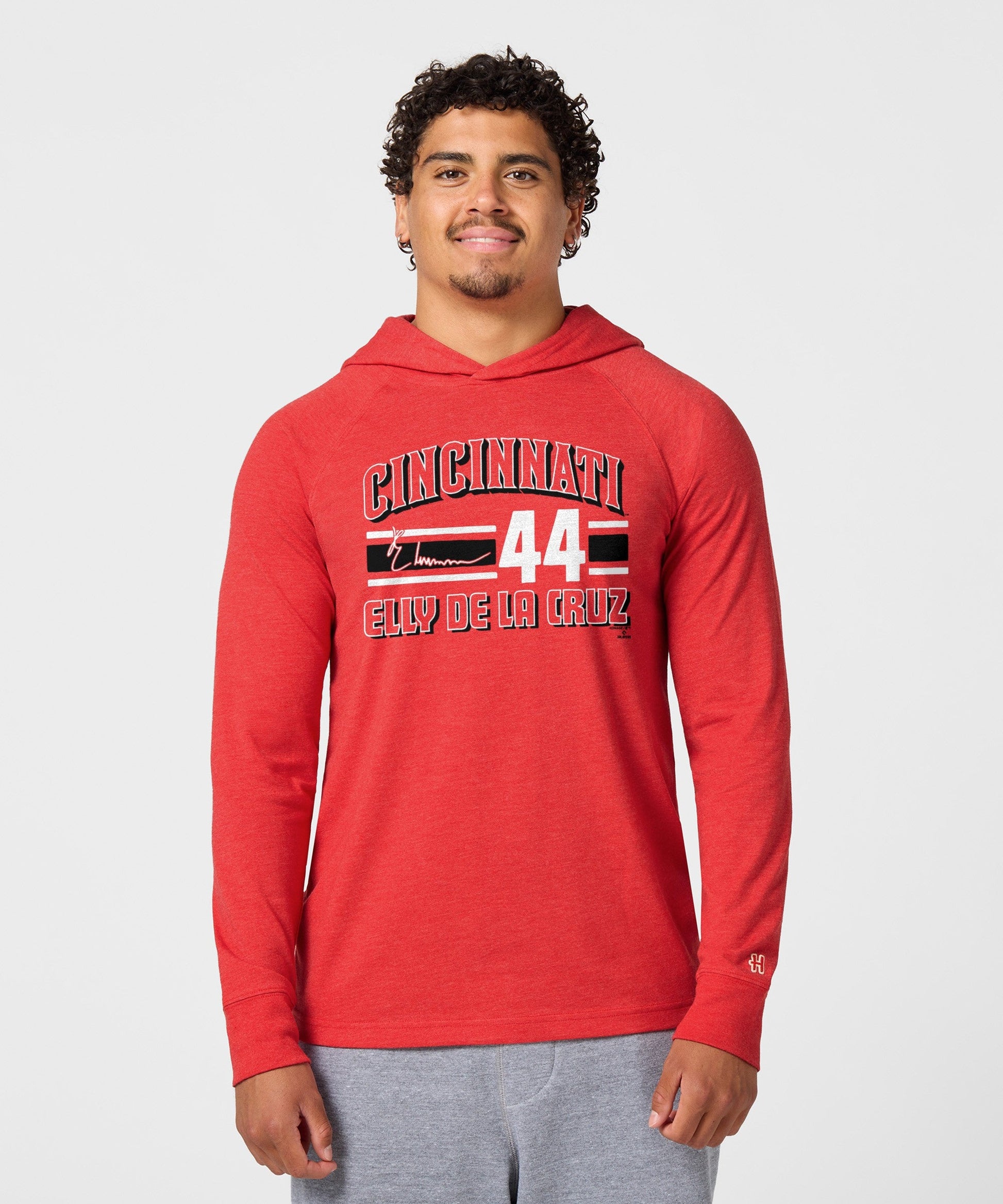 Cincinnati Reds Elly De La Cruz Signature Jersey Lightweight Hoodie