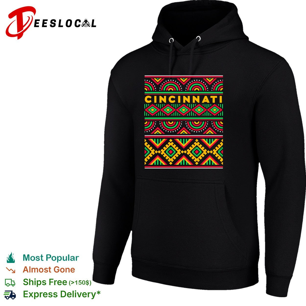 Cincinnati tribal pattern typography shirt