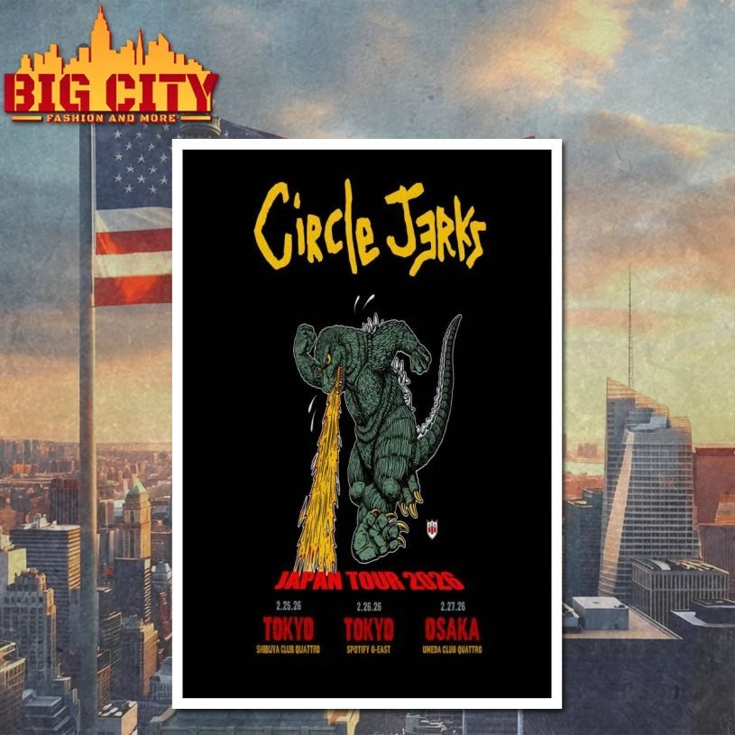 Circle Jerks Japan Tour 2026 Poster T-shirt