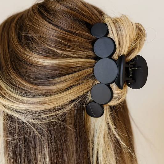 Black Circles Claw Clip - clothing by TeeHivey.com (Image 1)