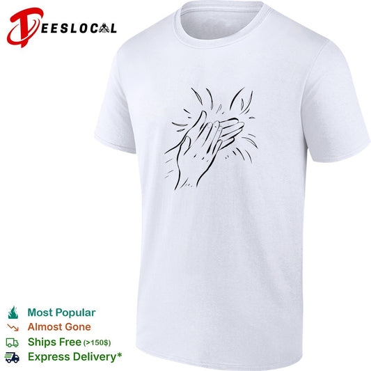 Clapping Hands Symbol Appreciative Gesture Illustration Minimalist Line Art shirt