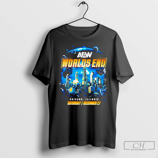 Classic Aew Worlds End 2025 Event City Skyline - clothing by TeeHivey.com