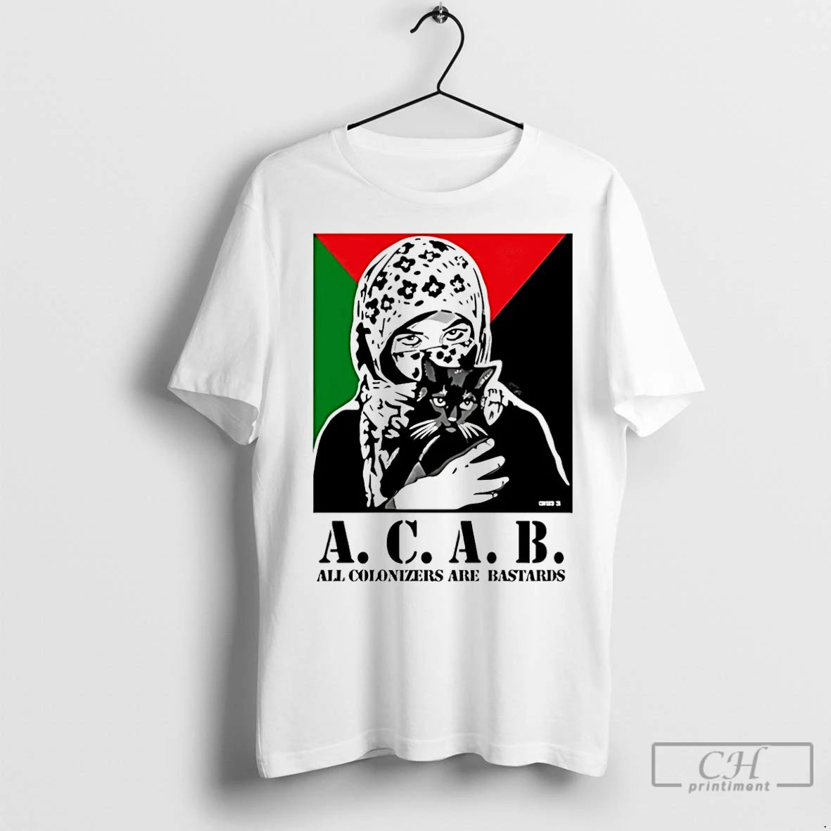 Classic All Colonizers Are Bastards Flag - clothing by TeeHivey.com