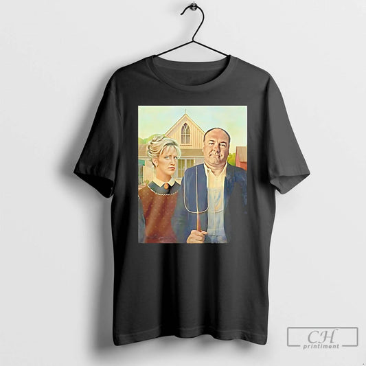 Classic American Gothic Grant Wood Retro T Shirts - clothing by TeeHivey.com