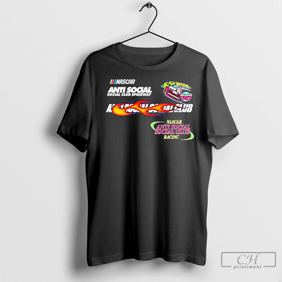 Classic Anti Social Social Club X Nascar Black Daytona - clothing by TeeHivey.com