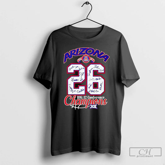 Classic Arizona Wildcats 2026 Big 12 Conference Champions Signatures