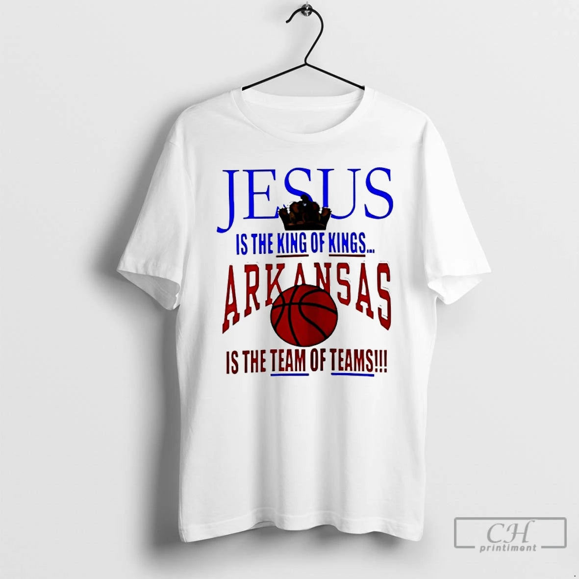 Classic Arkansas Razorbacks Basketball Jesus Is The King Of Kings - clothing by TeeHivey.com