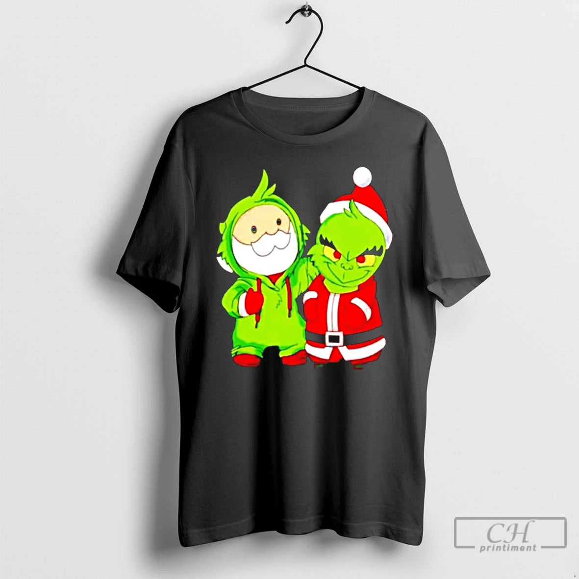 Classic Baby Grinch And Santa Chibi Christmas T Shirts - clothing by TeeHivey.com