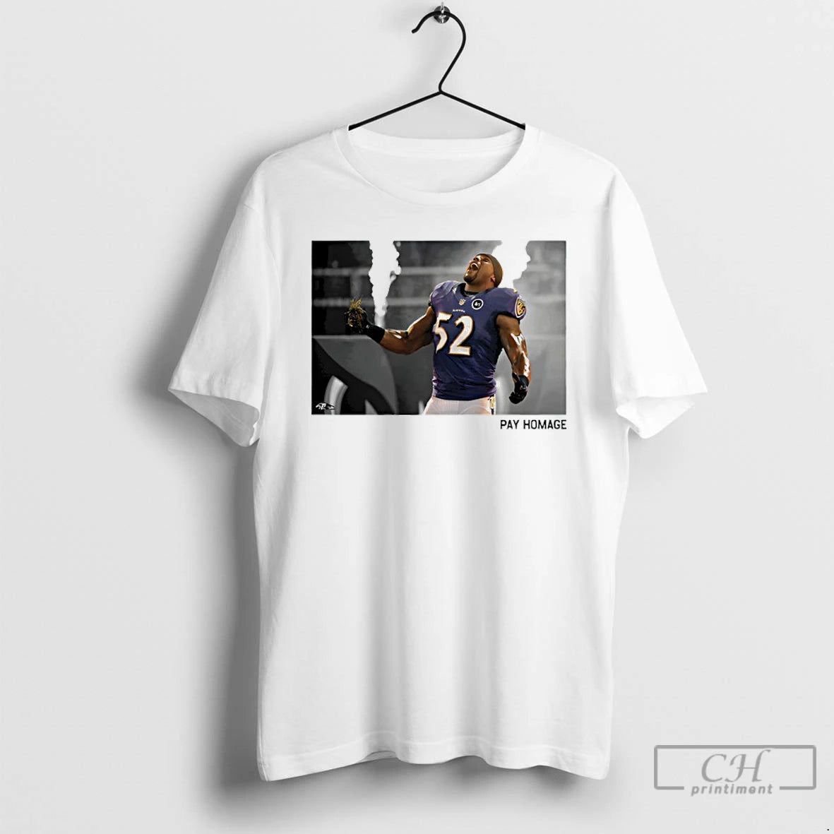 Classic Baltimore Ravens Ray Lewis Homage Ash T Shirts - clothing by TeeHivey.com