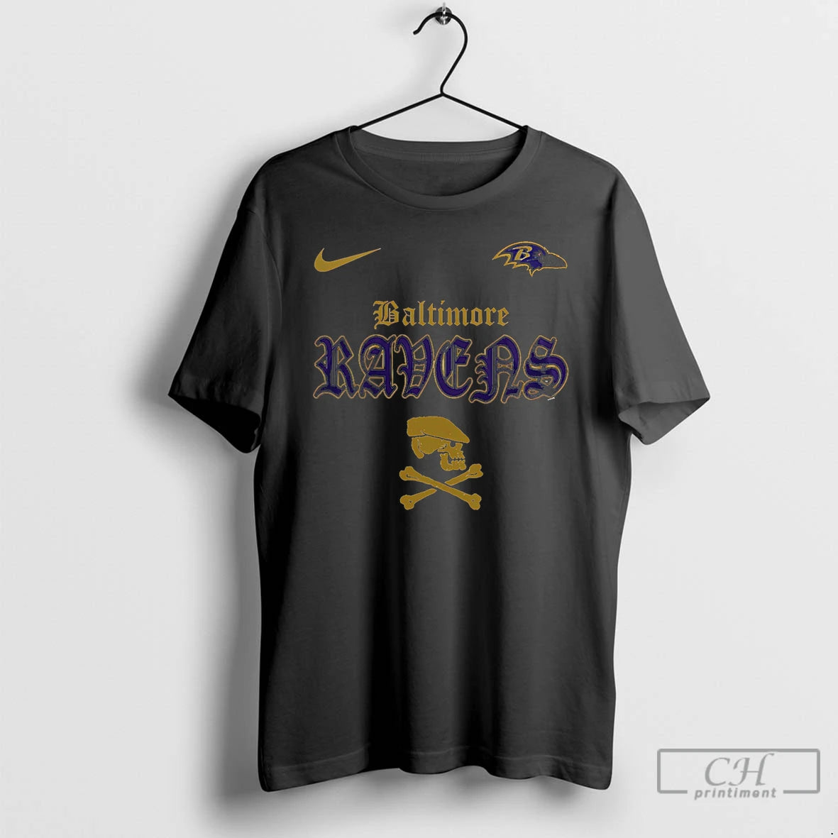 Classic Baltimore Ravens X Dropkick Murphys Go Ravens Skull Logo